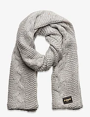 Superdry - CABLE KNIT SCARF - winter scarves - ice grey fleck - 0