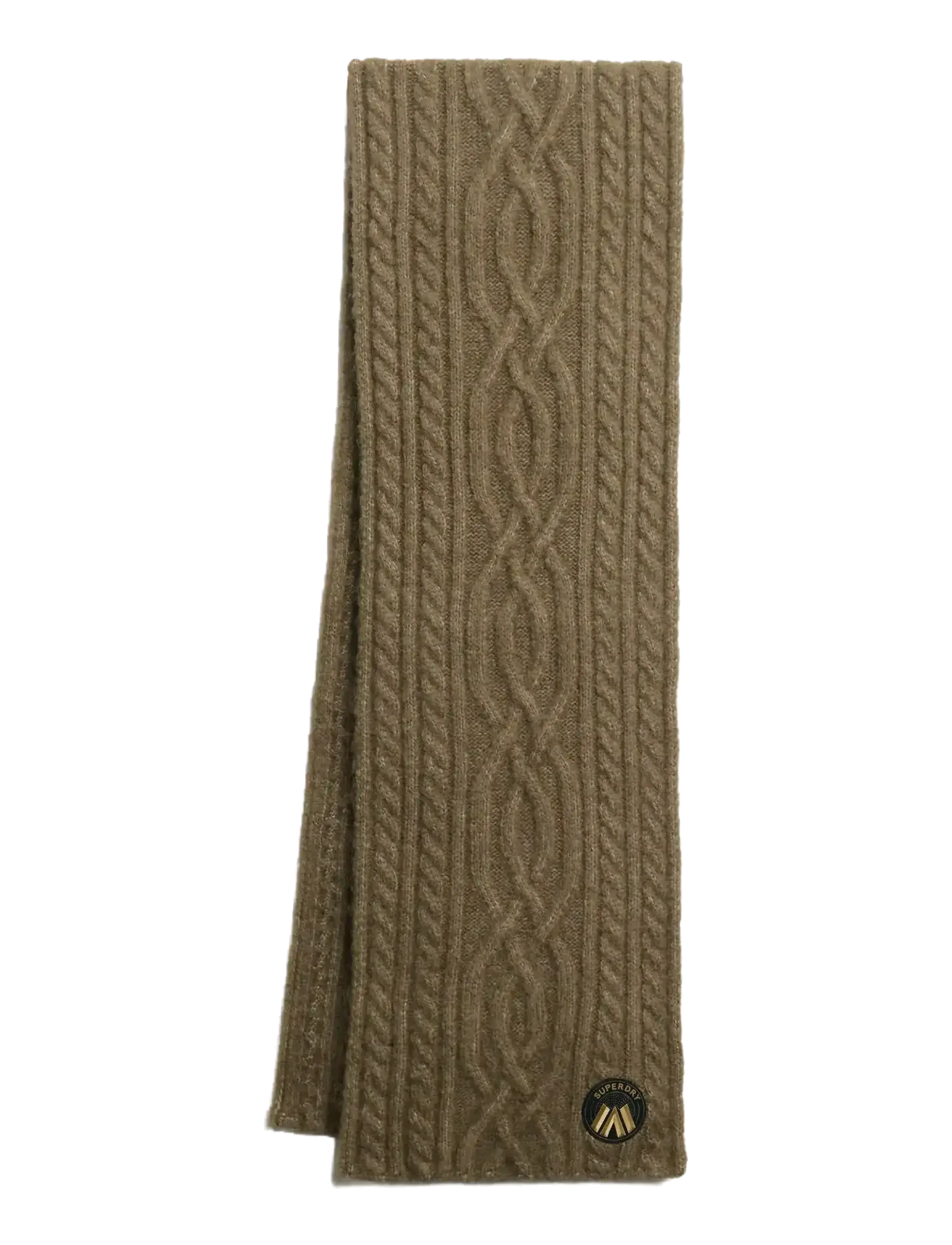 SUPERDRY Cable Luxe Knit Schal Khaki - One Size - Damen