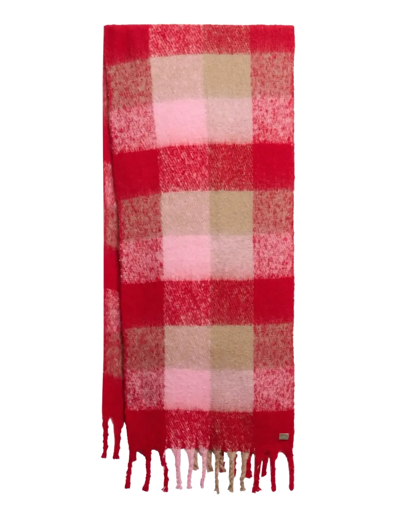 Superdry Check Patterned Scarf, One Size, Red, Tørklæder > Vintertørklæder, Dame