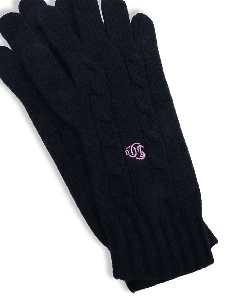 Superdry - PREMIUM CABLE GLOVES - everyday style - eclipse navy - 2
