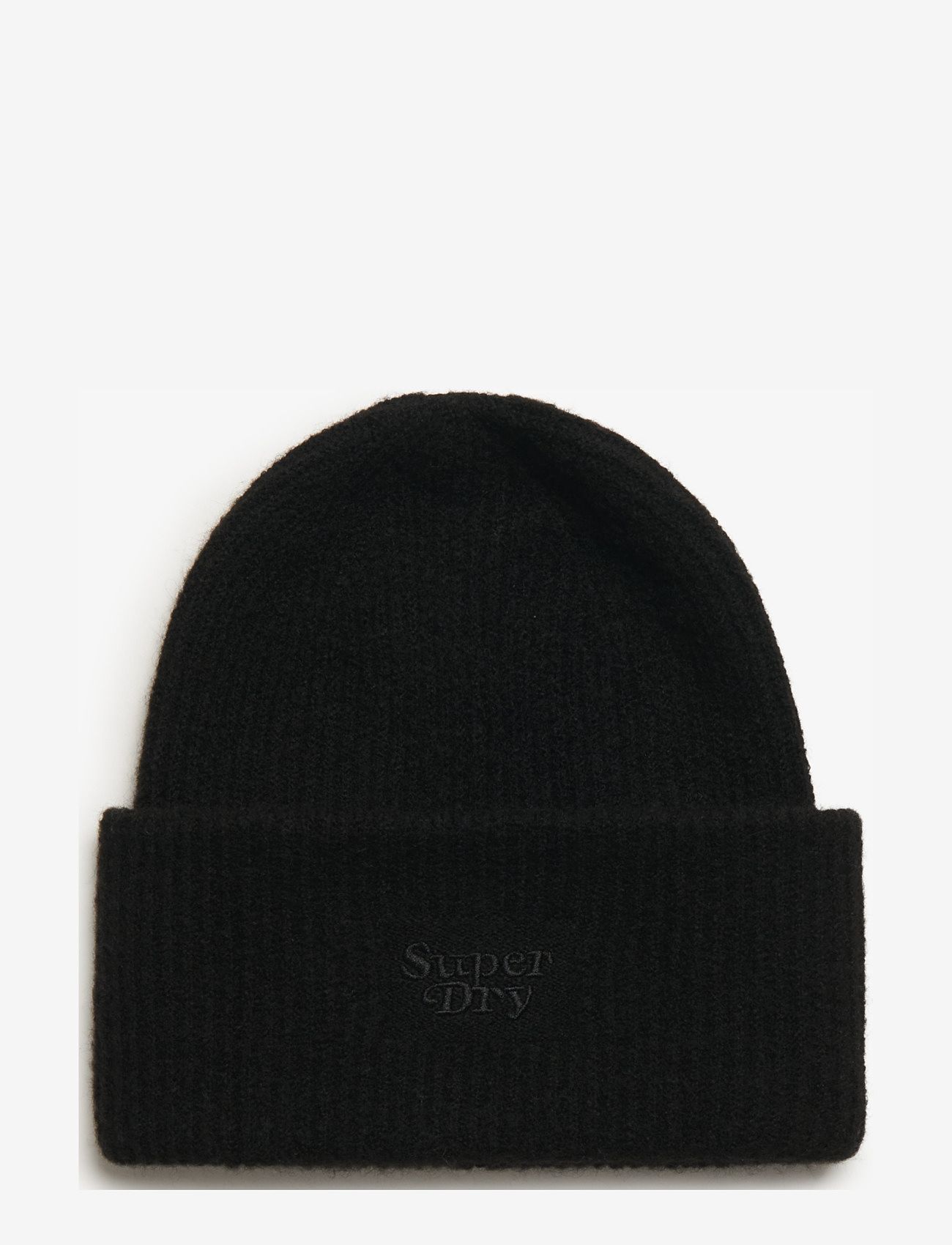 Superdry - SOFT RIB KNIT BEANIE HAT - beanie mütsid - black - 1
