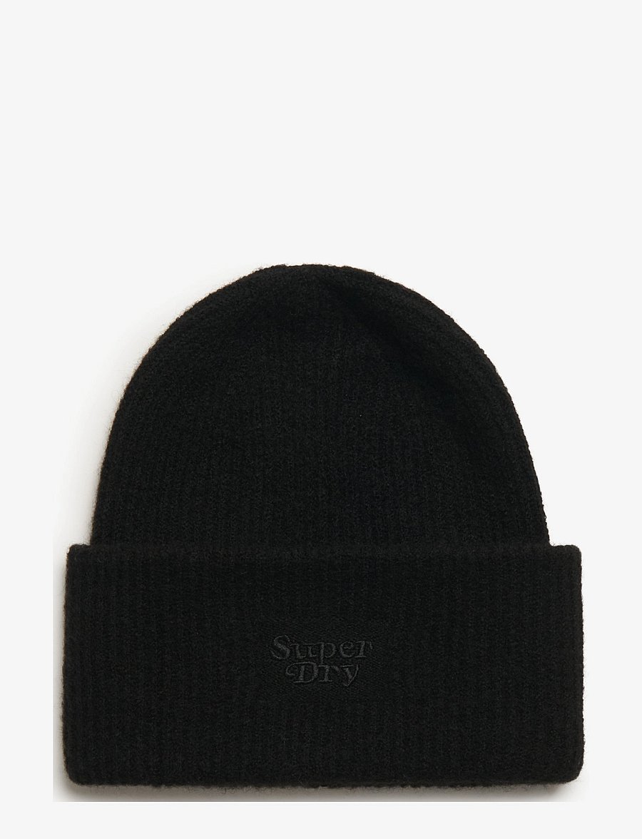 Superdry - SOFT RIB KNIT BEANIE HAT - mützen - black - 1