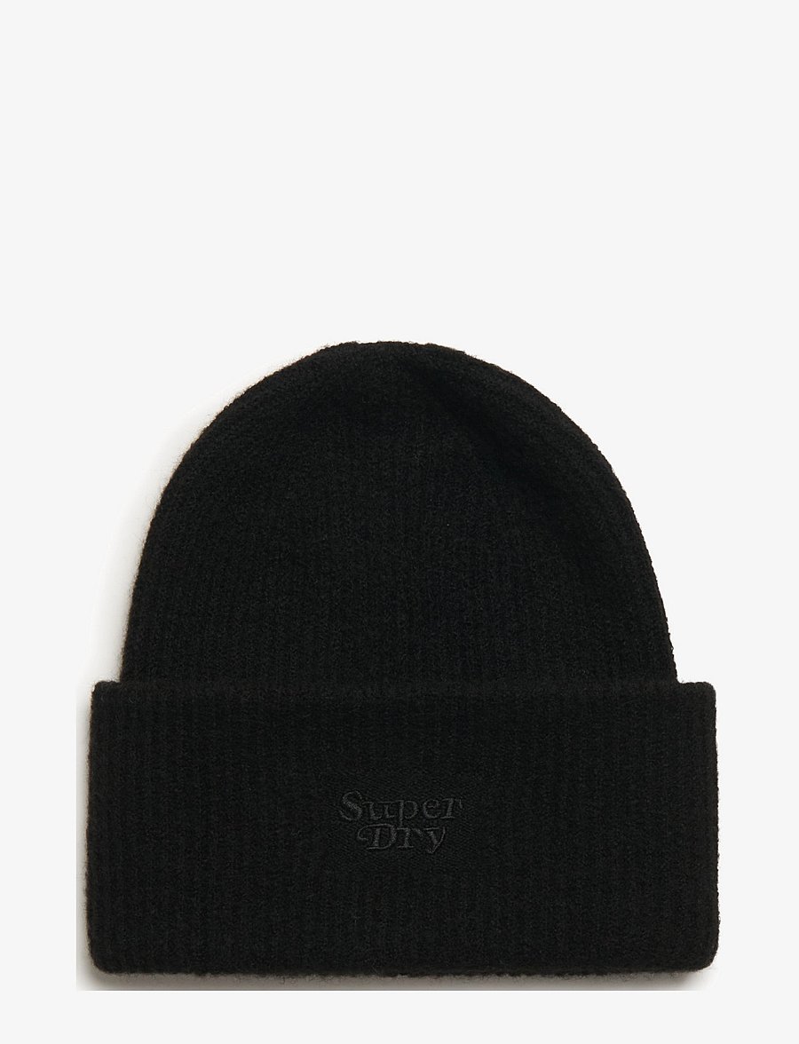Superdry - SOFT RIB KNIT BEANIE HAT - mützen - black - 2