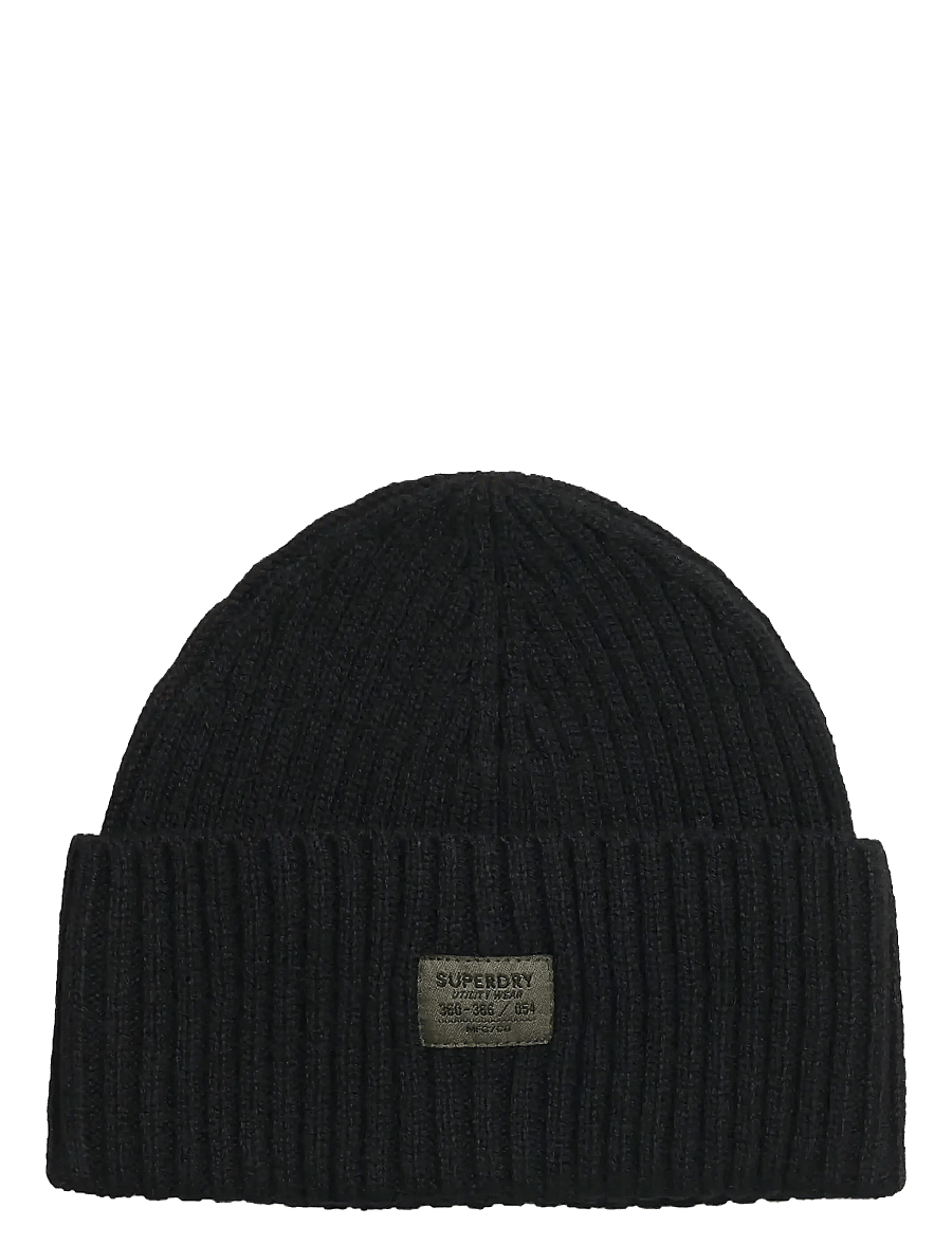 Superdry - WORKWEAR KNITTED BEANIE HAT - huer - black - 0