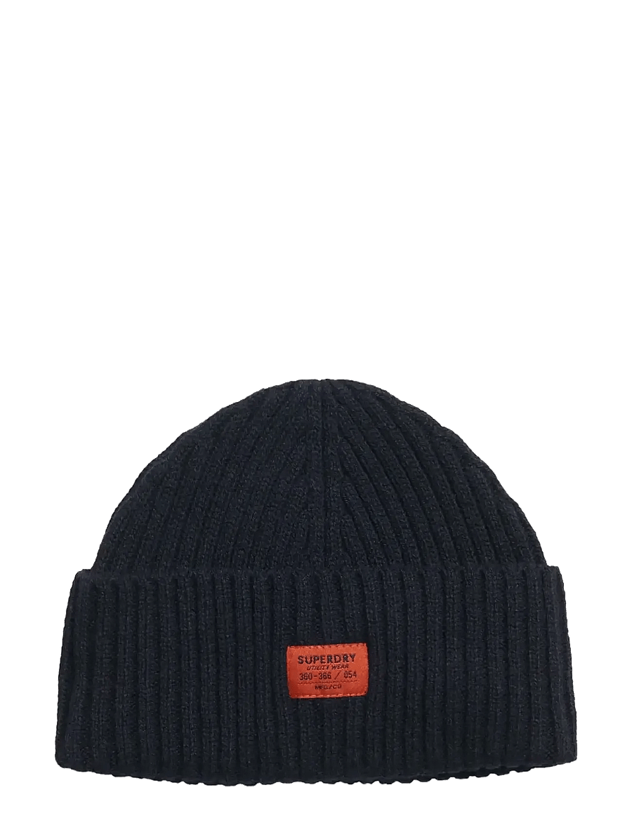 Superdry - WORKWEAR KNITTED BEANIE HAT - mössor - eclipse navy - 1