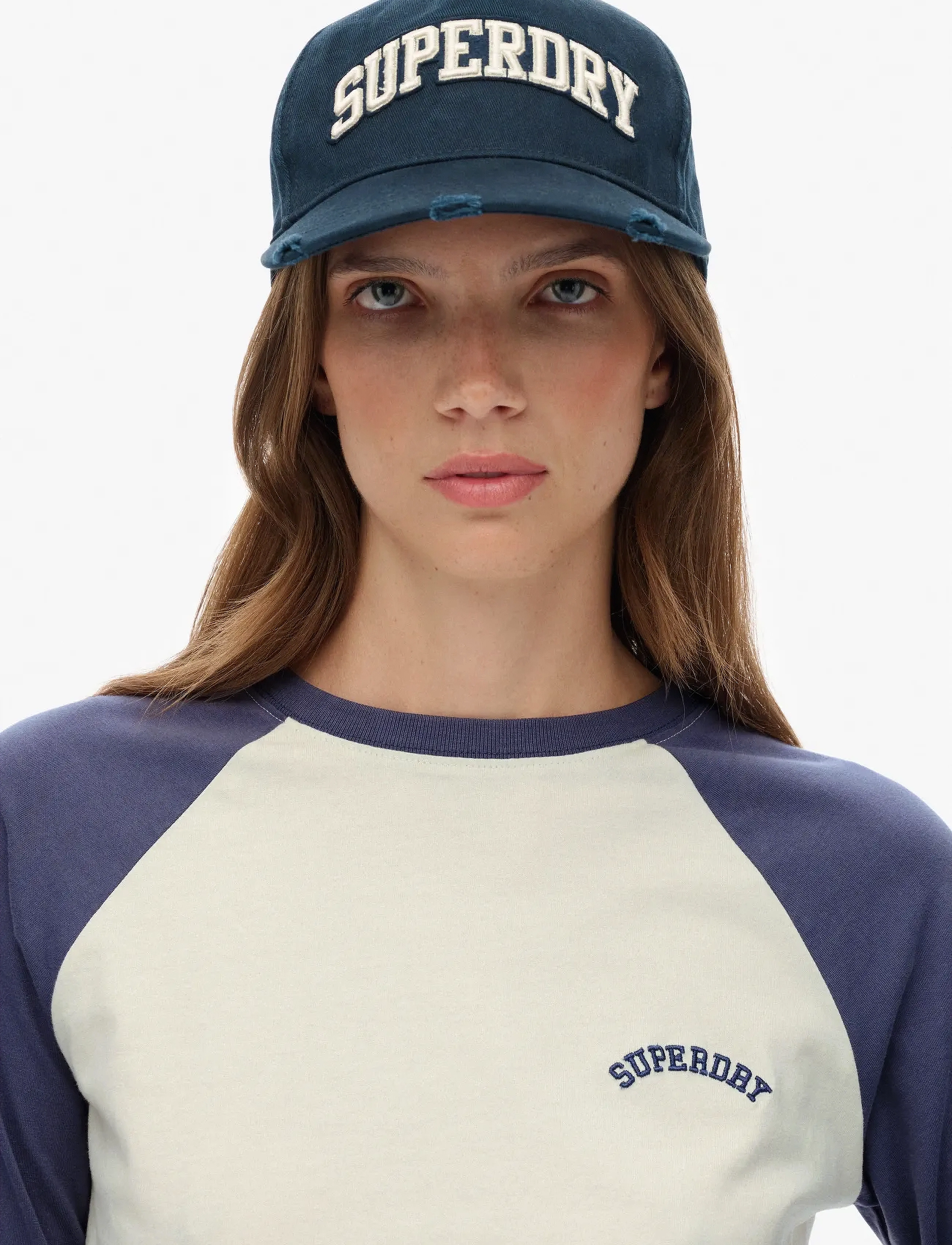 Superdry Varsity Logo Trucker Cap, Kvinder, Varsity Trucker Kasket, Navy, Str: ONE SIZE