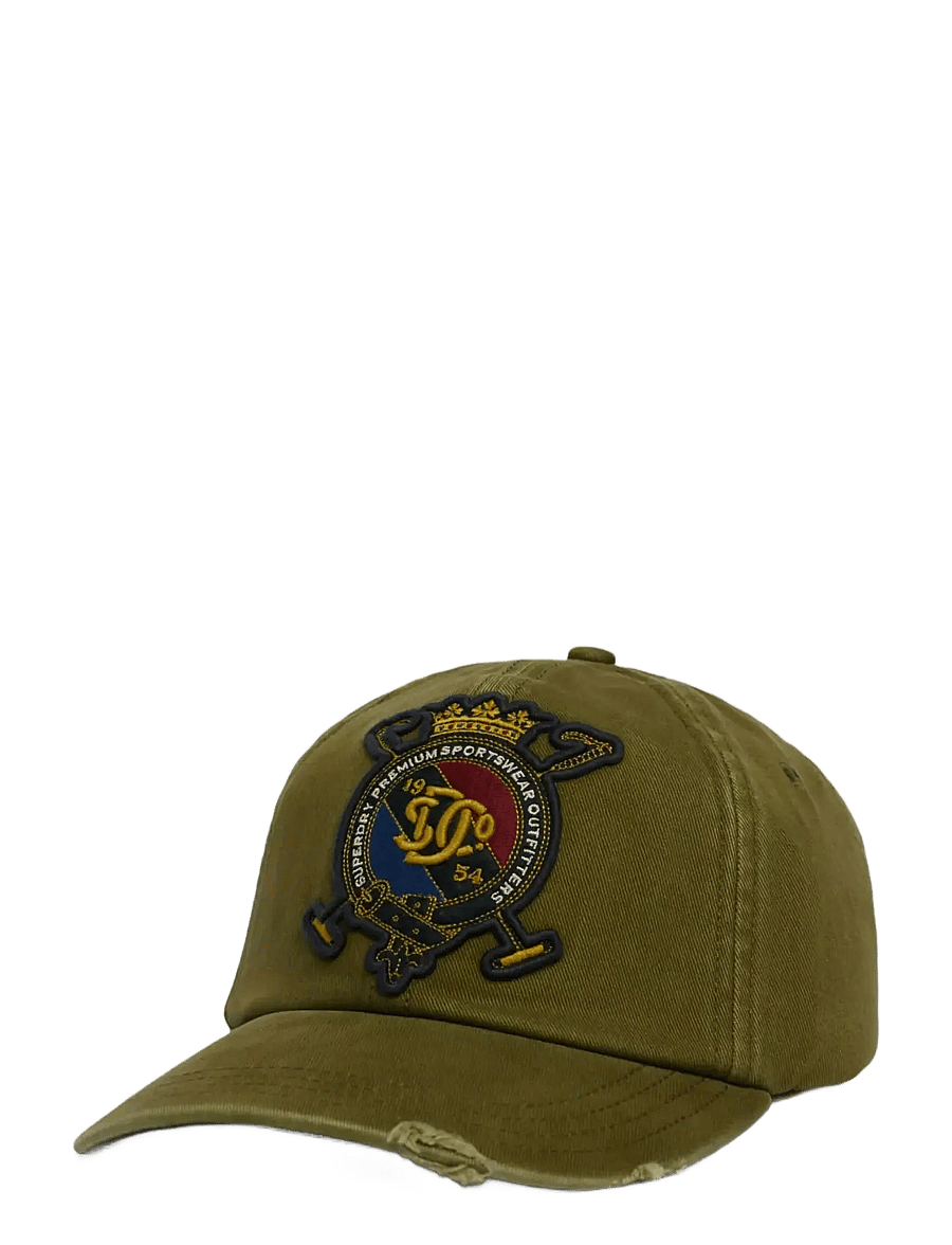 Superdry - VINTAGE CREST BASEBALL CAP - kappen - olive branch green - 0