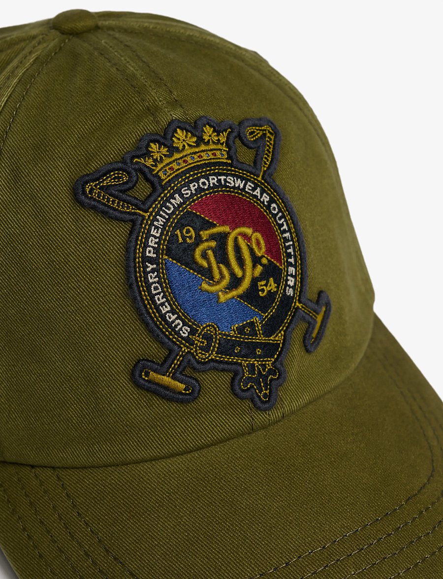Superdry - VINTAGE CREST BASEBALL CAP - caps - olive branch green - 3
