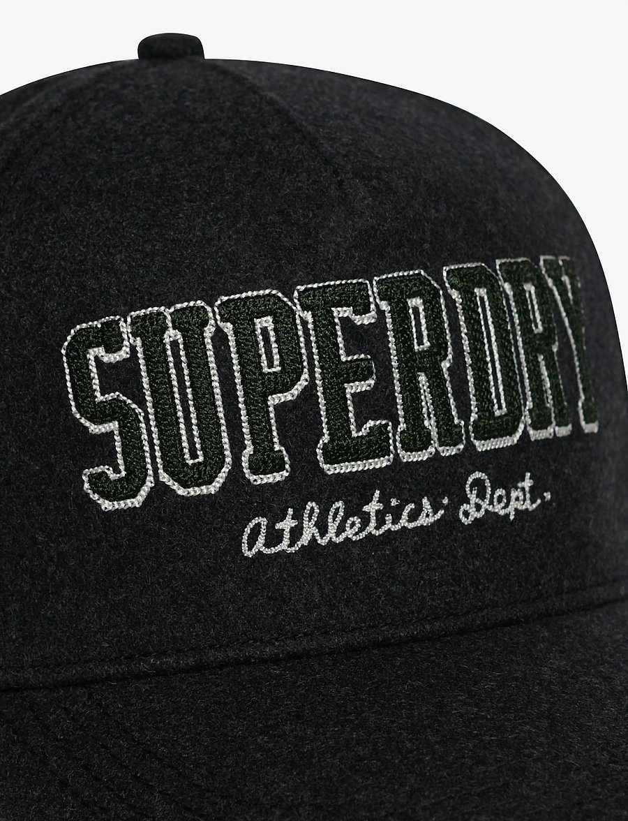 Superdry - ATH ESSENTIALS TEXTURED CAP - caps - melton charcoal marl - 4