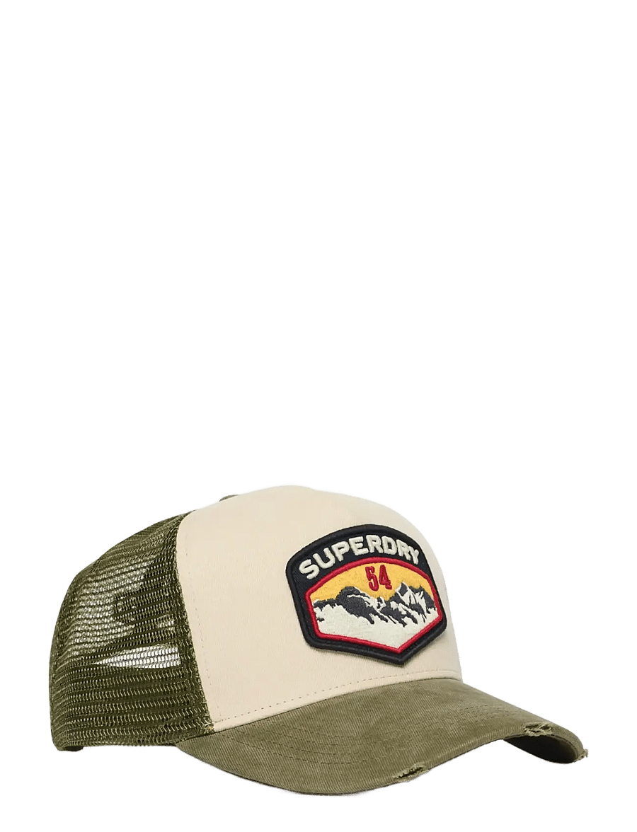 Superdry - HERITAGE MESH TRUCKER CAP - vintaged khaki - 1