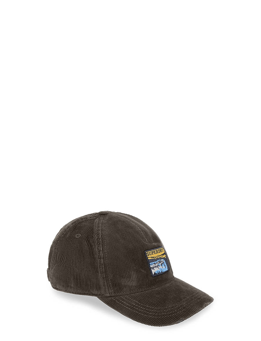 Superdry - GRAPHIC CORD TRUCKER CAP - kepsar - dark brown cord - 1