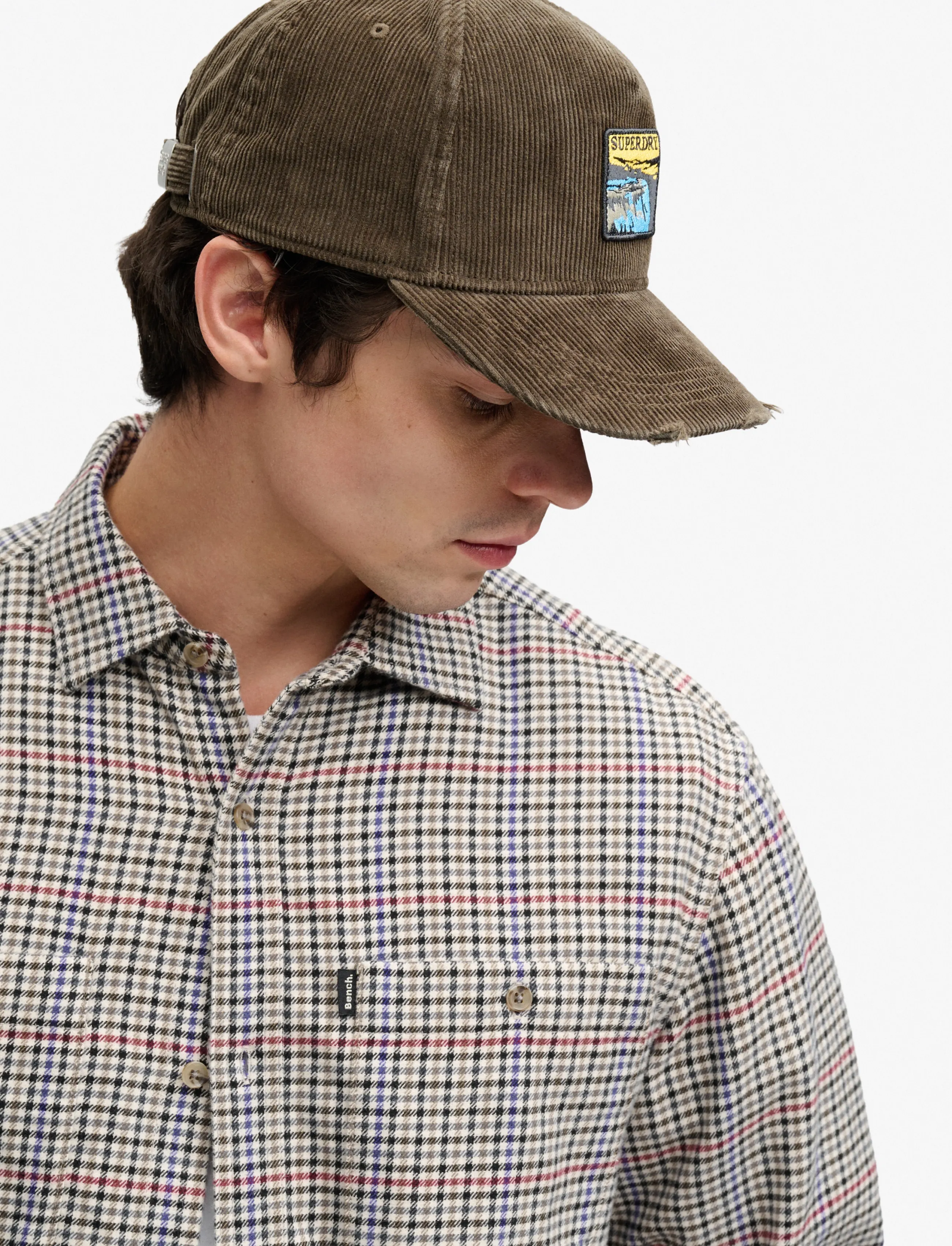 Superdry - GRAPHIC CORD TRUCKER CAP - kepsar - dark brown cord - 0