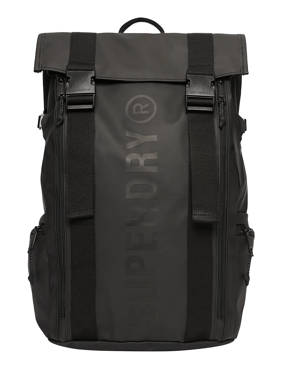 Superdry - TARP ROLL TOP RUCKSACK - shop by occasion - black/black - 1