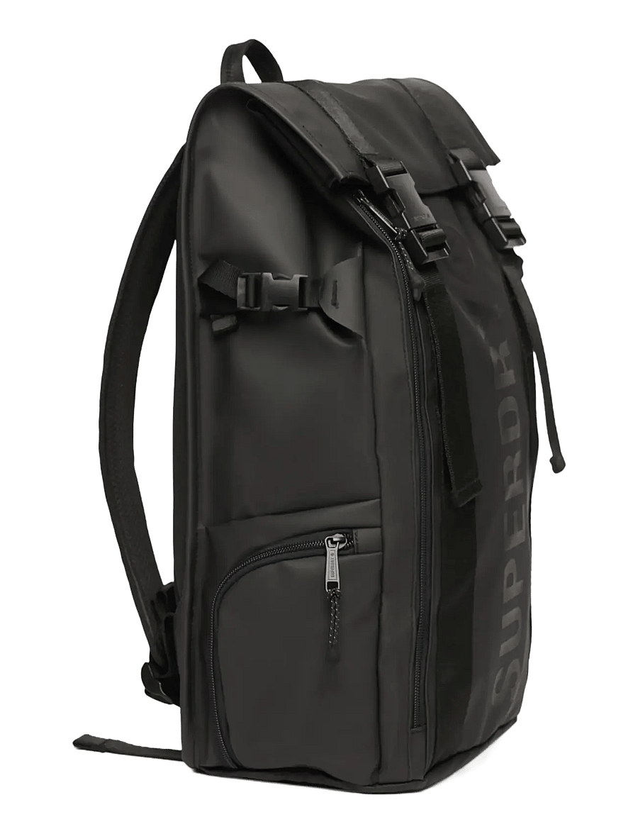 Superdry - TARP ROLL TOP RUCKSACK - shop by occasion - black/black - 3