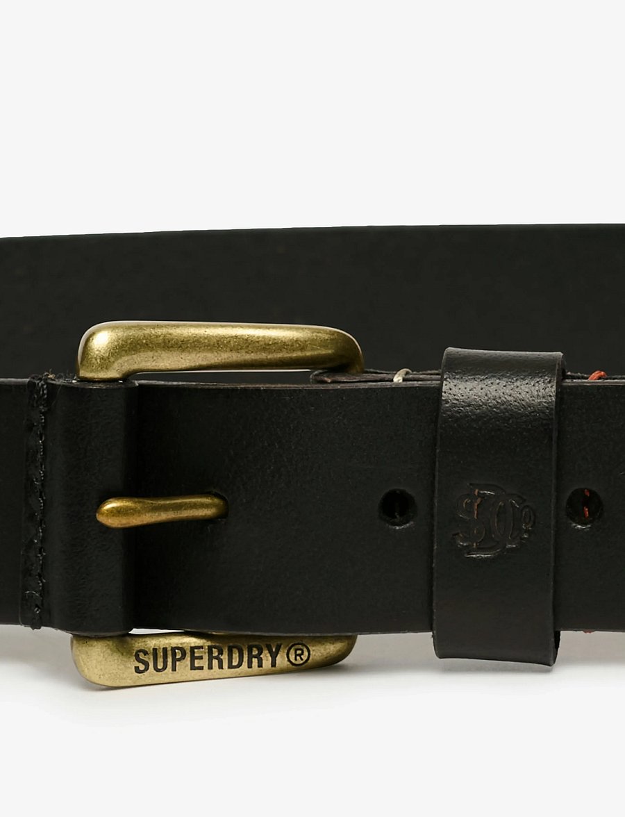 Superdry - CLASSIC LEATHER BELT - klassische gürtel - black - 4