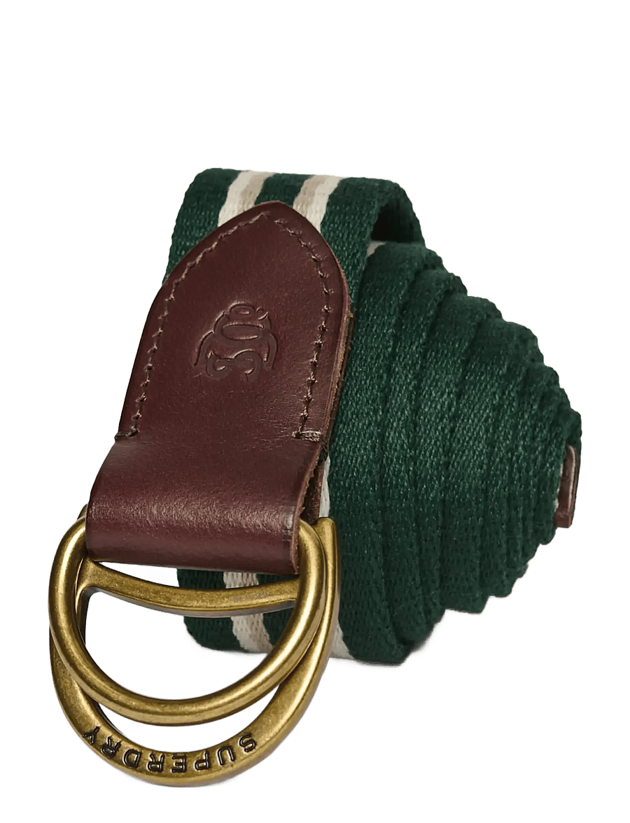 Superdry - HERITAGE STRIPE WEBBING BELT - klassische gürtel - dark pine green stripe - 1