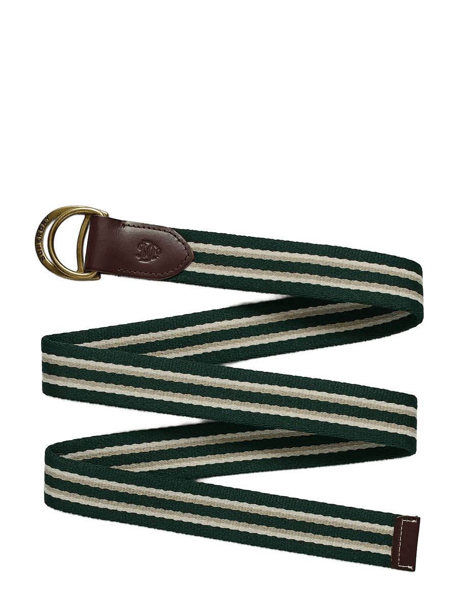 Superdry - HERITAGE STRIPE WEBBING BELT - klassische gürtel - dark pine green stripe - 2