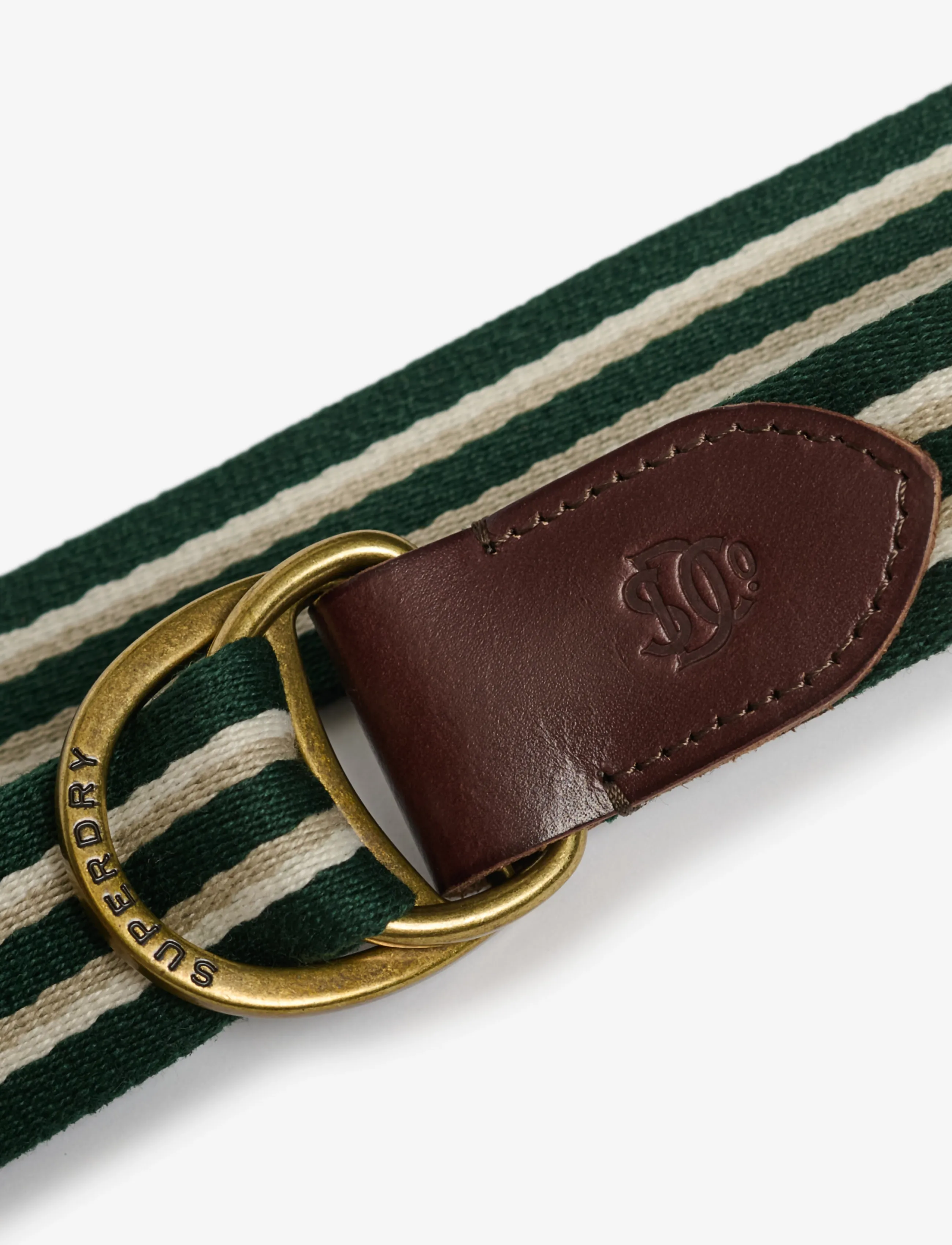Superdry - HERITAGE STRIPE WEBBING BELT - klassische gürtel - dark pine green stripe - 4