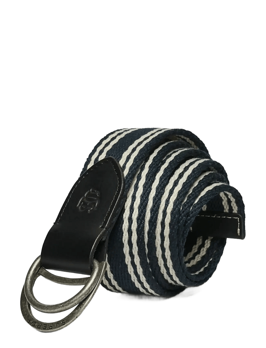 Superdry - HERITAGE STRIPE WEBBING BELT - klassische gürtel - navy/cream stripe - 0