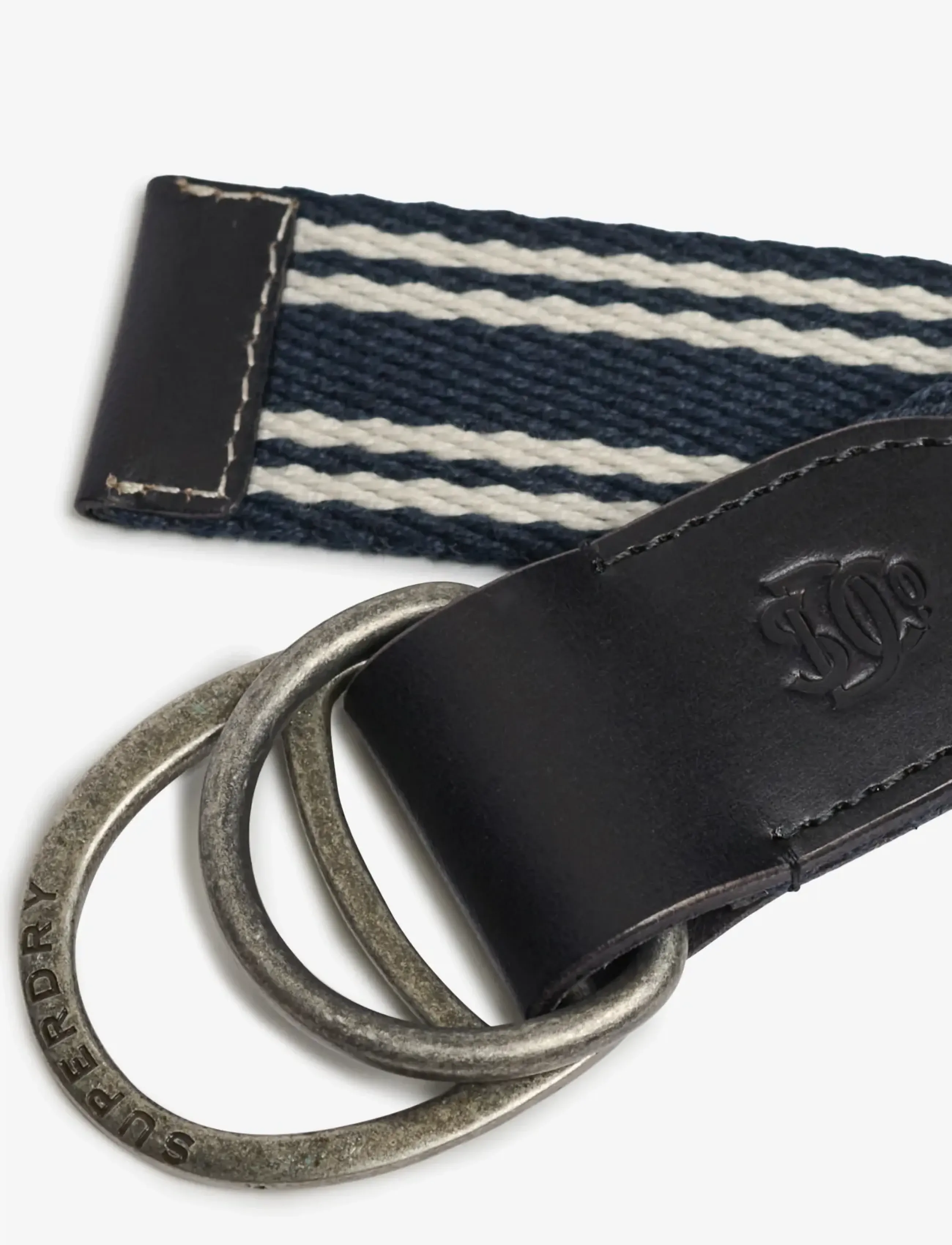 Superdry - HERITAGE STRIPE WEBBING BELT - klassische gürtel - navy/cream stripe - 3