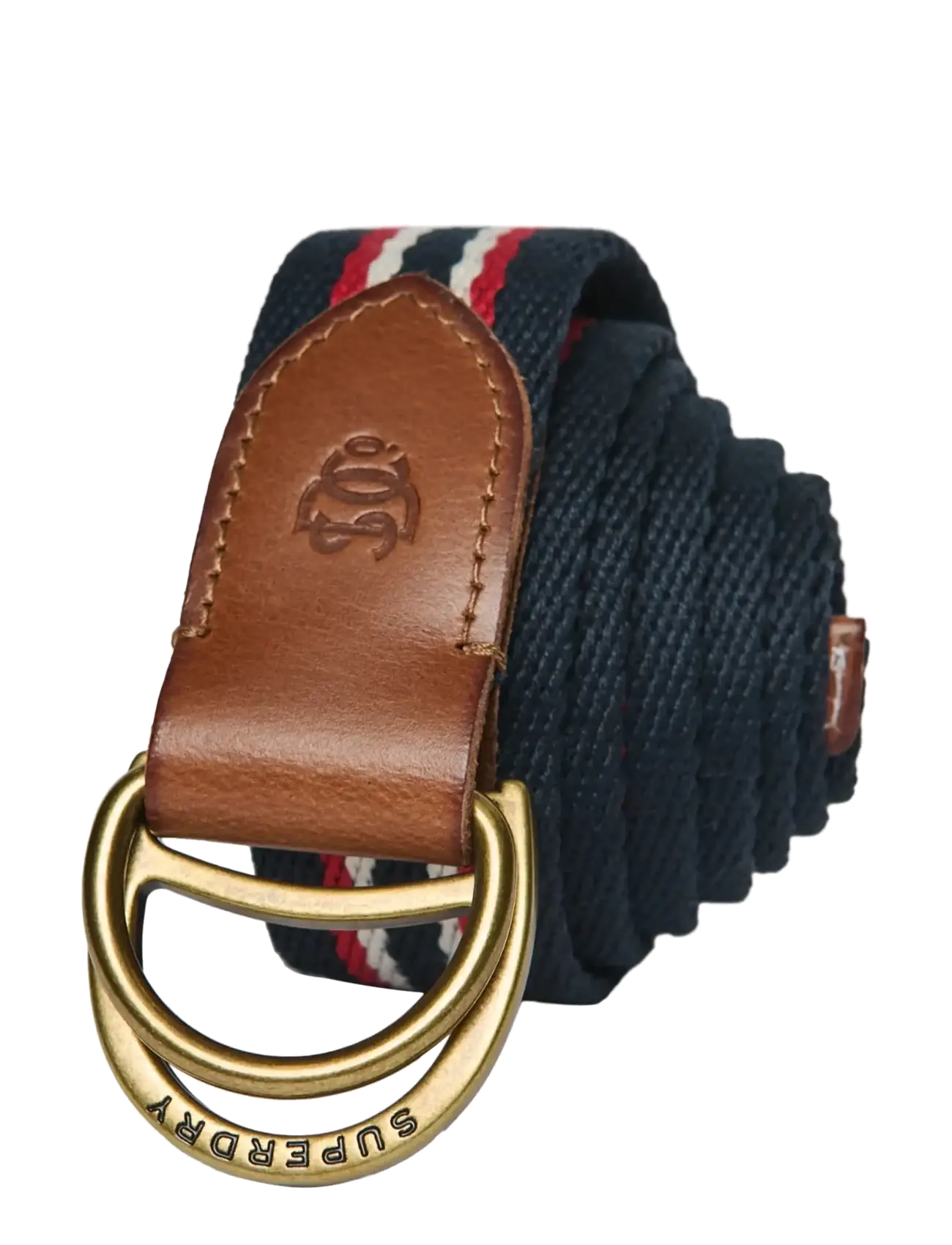 Superdry HERITAGE STRIPE WEBBING BELT - Klassikalised vööd - NAVY RED STRIPE / navy