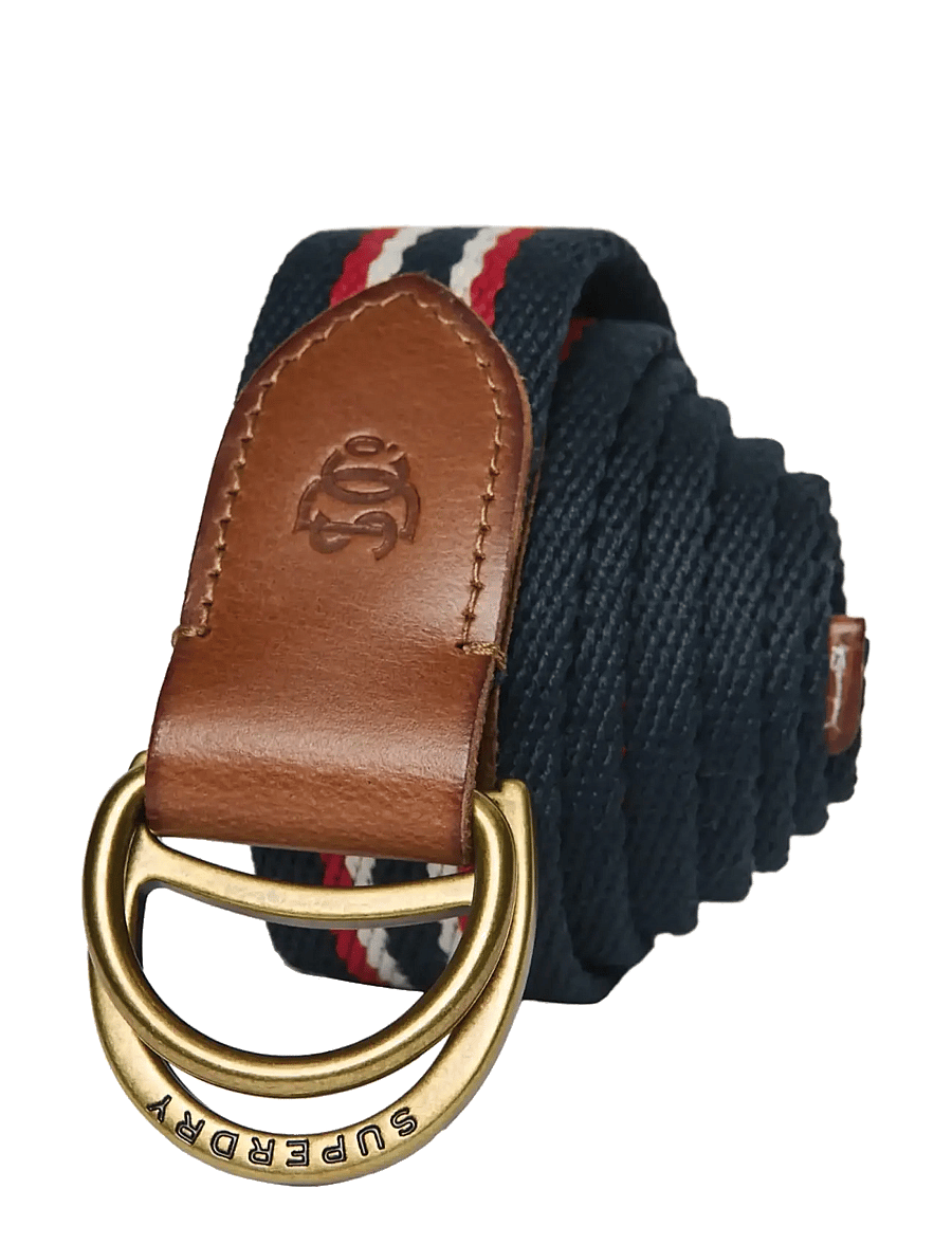 Superdry - HERITAGE STRIPE WEBBING BELT - klassiske bælter - navy red stripe - 1