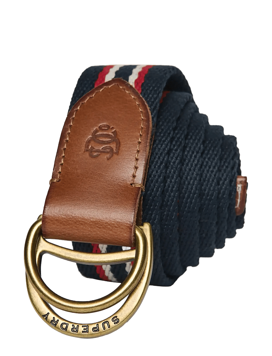 Superdry - HERITAGE STRIPE WEBBING BELT - klassiske bælter - navy red stripe - 1