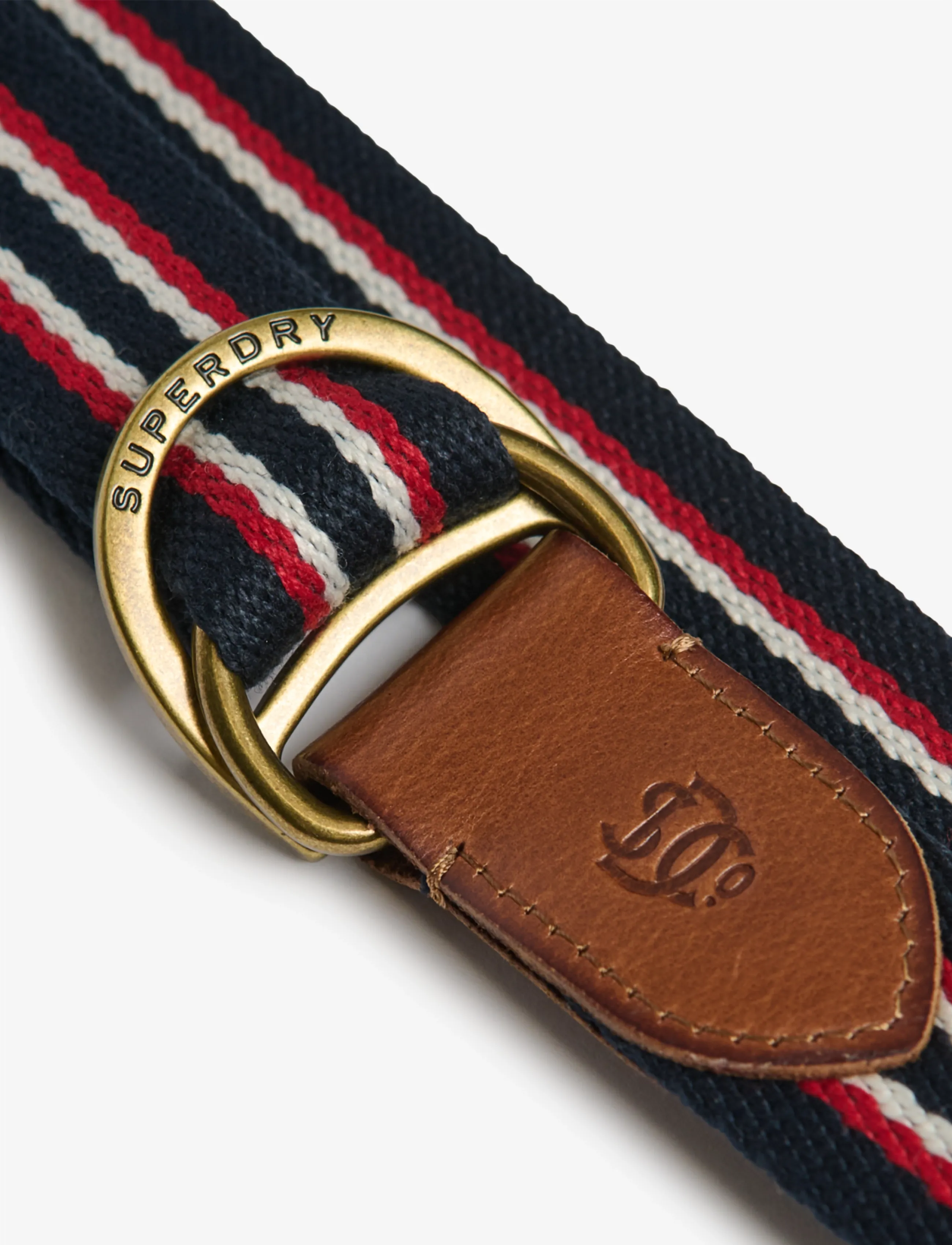 Superdry - HERITAGE STRIPE WEBBING BELT - klassiske bælter - navy red stripe - 4