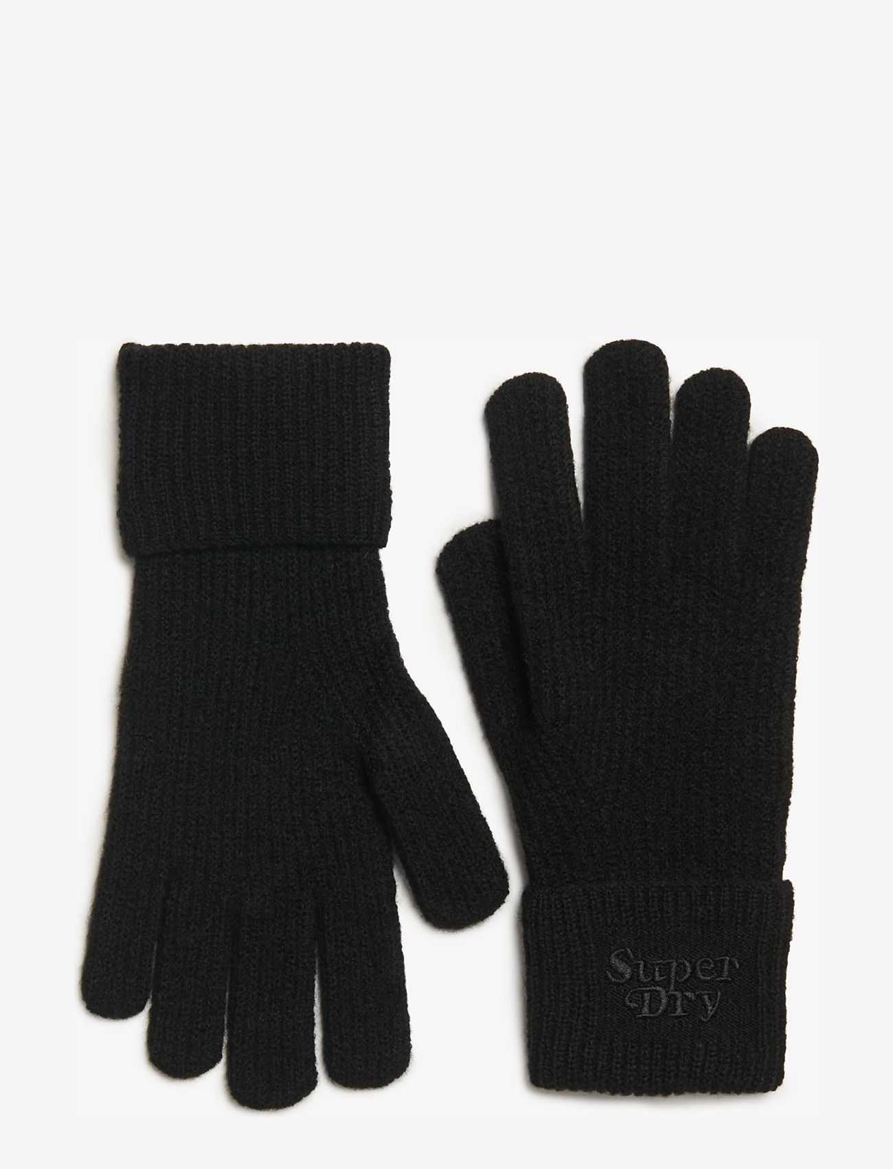 Superdry - SOFT RIB KNIT GLOVES - black - 1