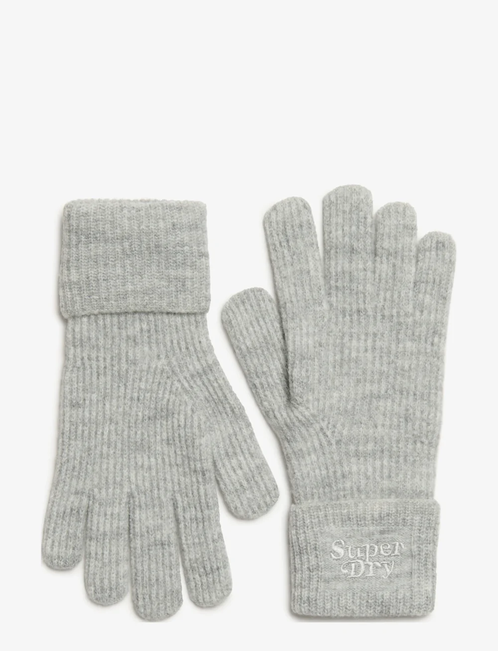 Superdry - SOFT RIB KNIT GLOVES - fingerhandschuhe - chalk grey marl - 1