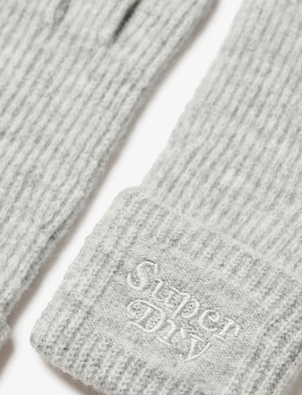 Superdry - SOFT RIB KNIT GLOVES - fingerhandschuhe - chalk grey marl - 0