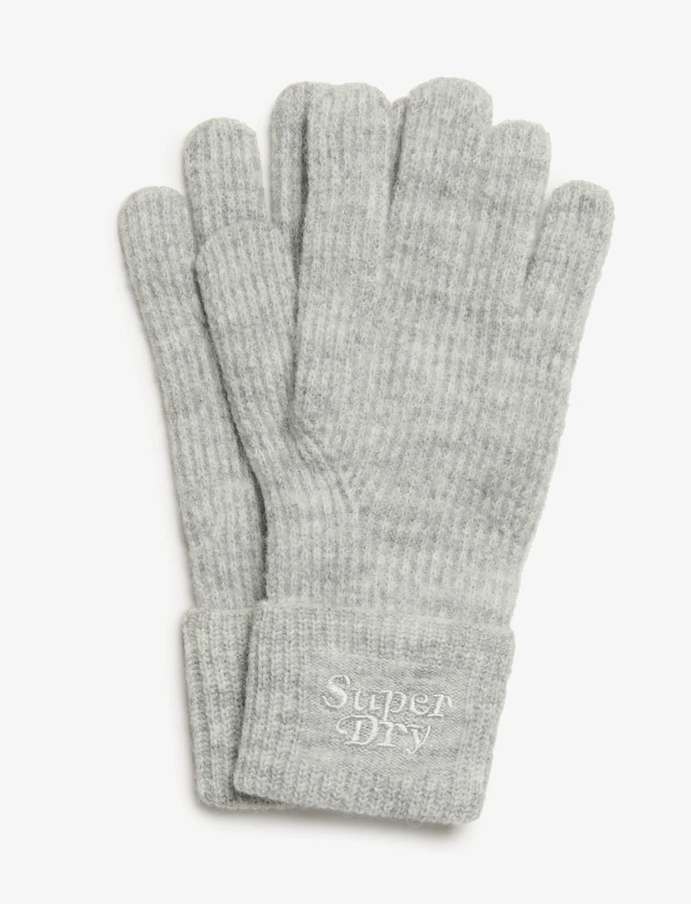 Superdry - SOFT RIB KNIT GLOVES - fingerhandschuhe - chalk grey marl - 2