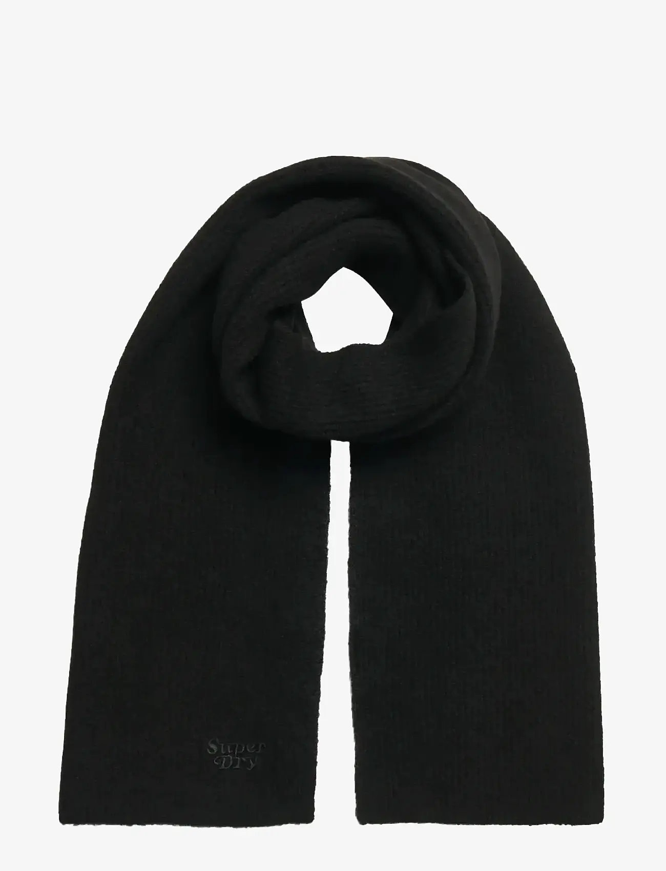 Superdry - SOFT RIB KNIT SCARF - winter scarves - black - 1