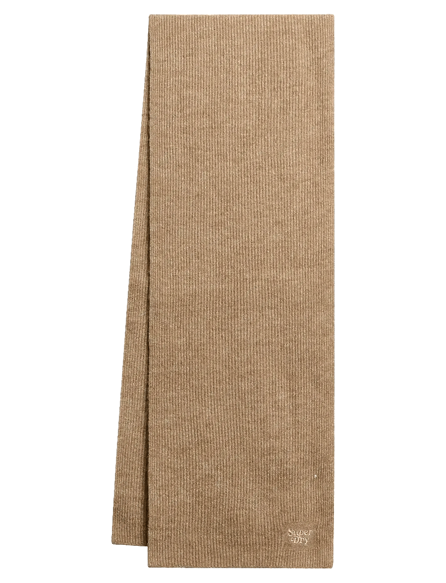 Superdry - SOFT RIB KNIT SCARF - talvesallid - toasted coconut brown - 1