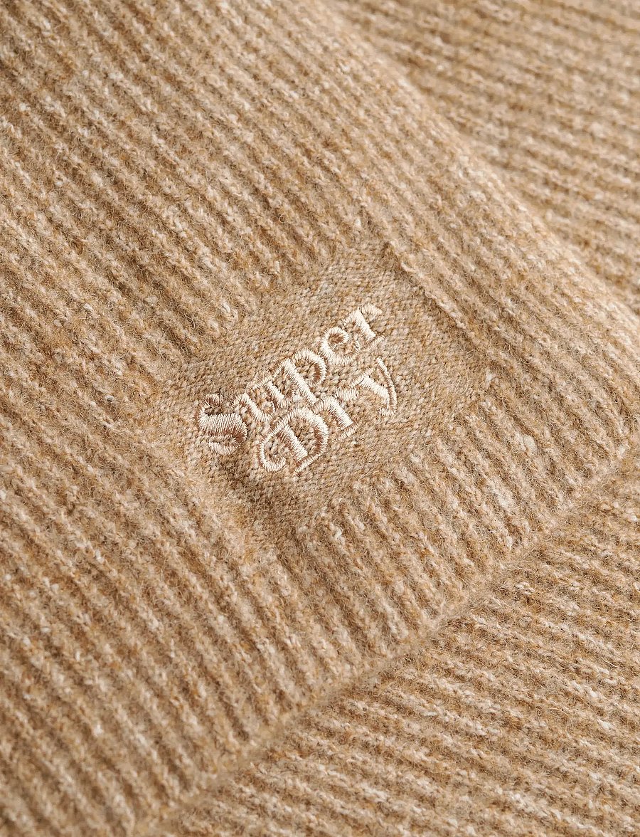 Superdry - SOFT RIB KNIT SCARF - talvesallid - toasted coconut brown - 2