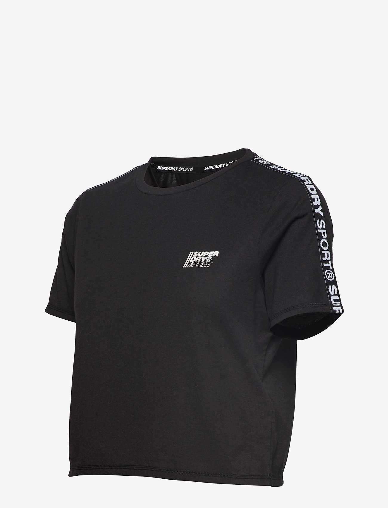 Superdry - CORE CROP BRANDED TEE - black - 2