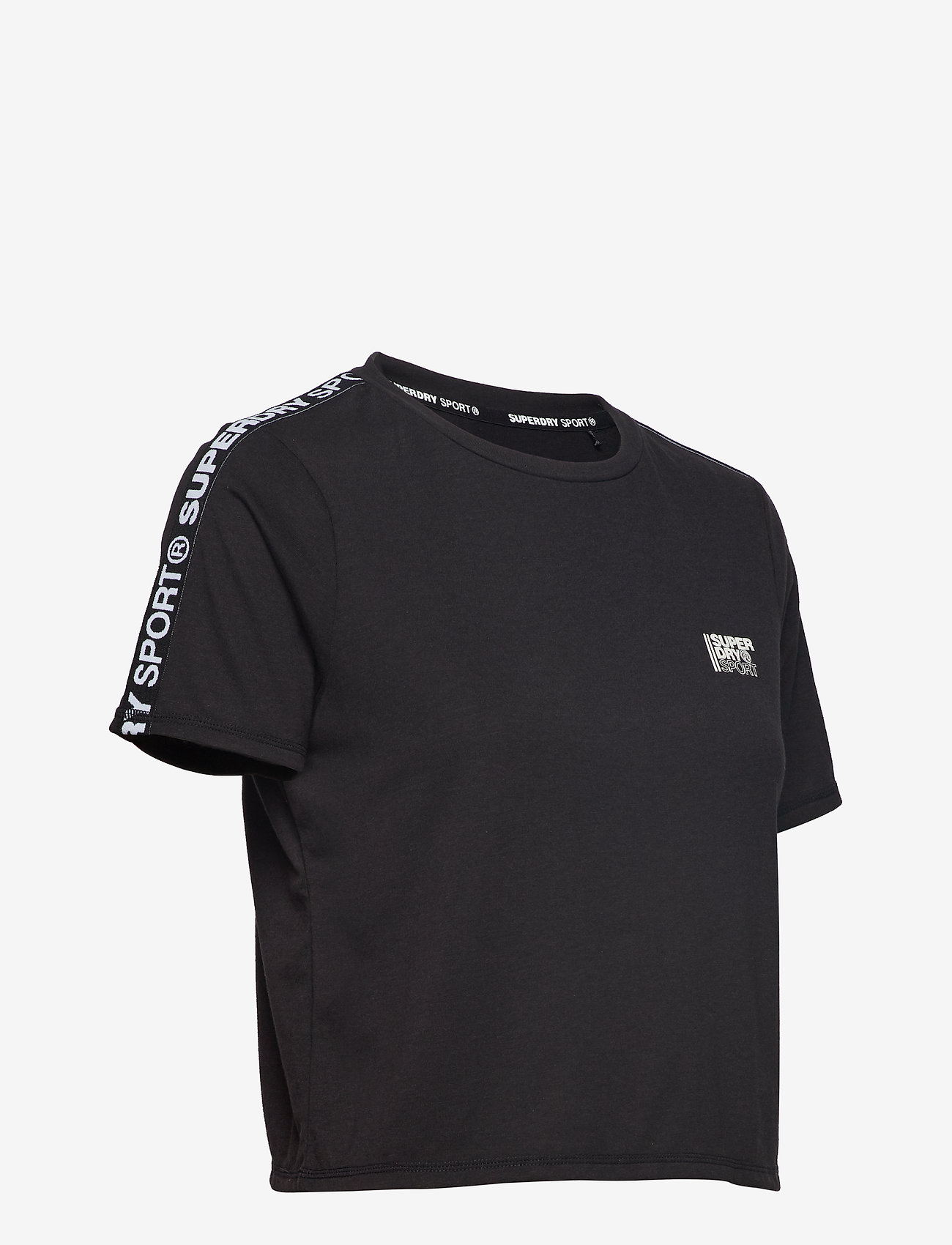 Superdry - CORE CROP BRANDED TEE - black - 3