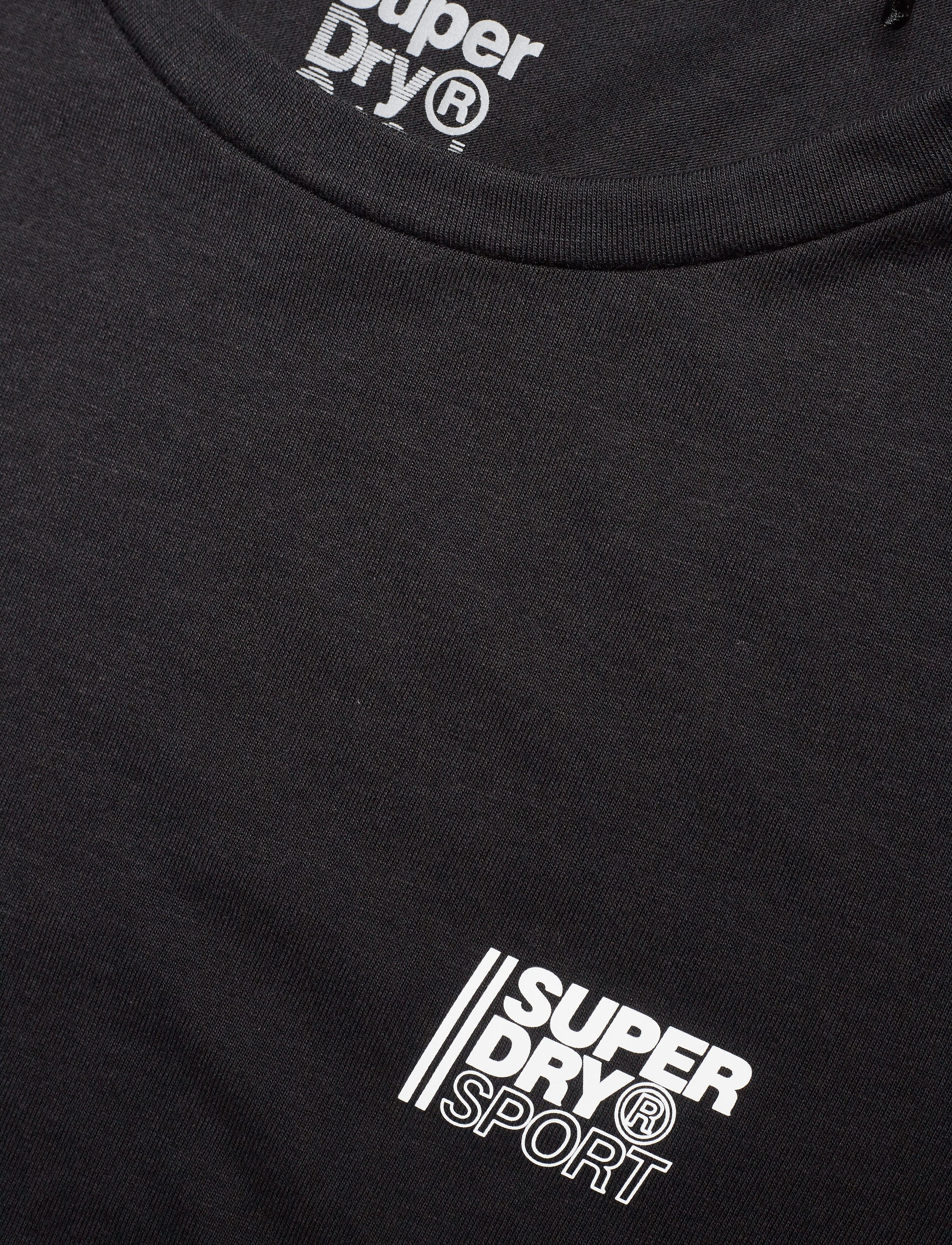 Superdry - CORE CROP BRANDED TEE - black - 4