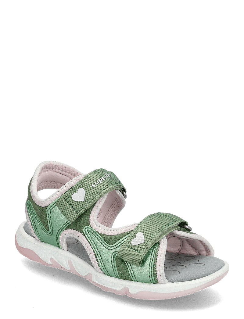 Superfit - PEBBLES - sandaler - lightgreen/rose - 0