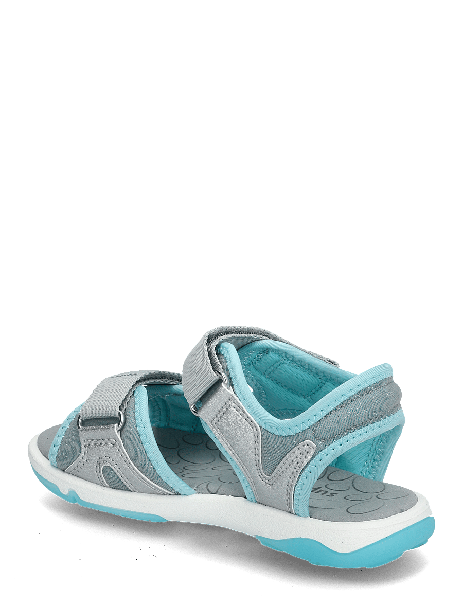 Superfit - PEBBLES - sandaler - lightgrey/lightgreen - 2