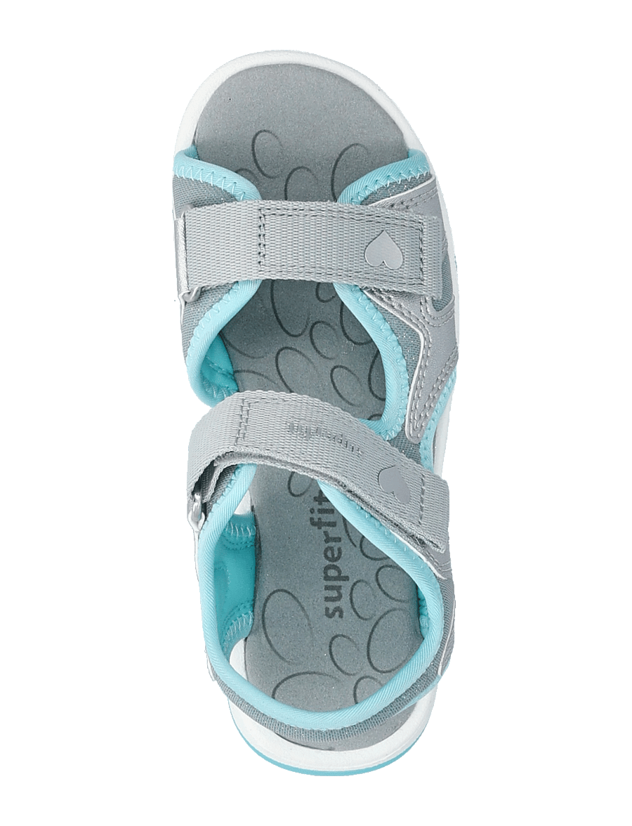 Superfit - PEBBLES - sandaler - lightgrey/lightgreen - 3