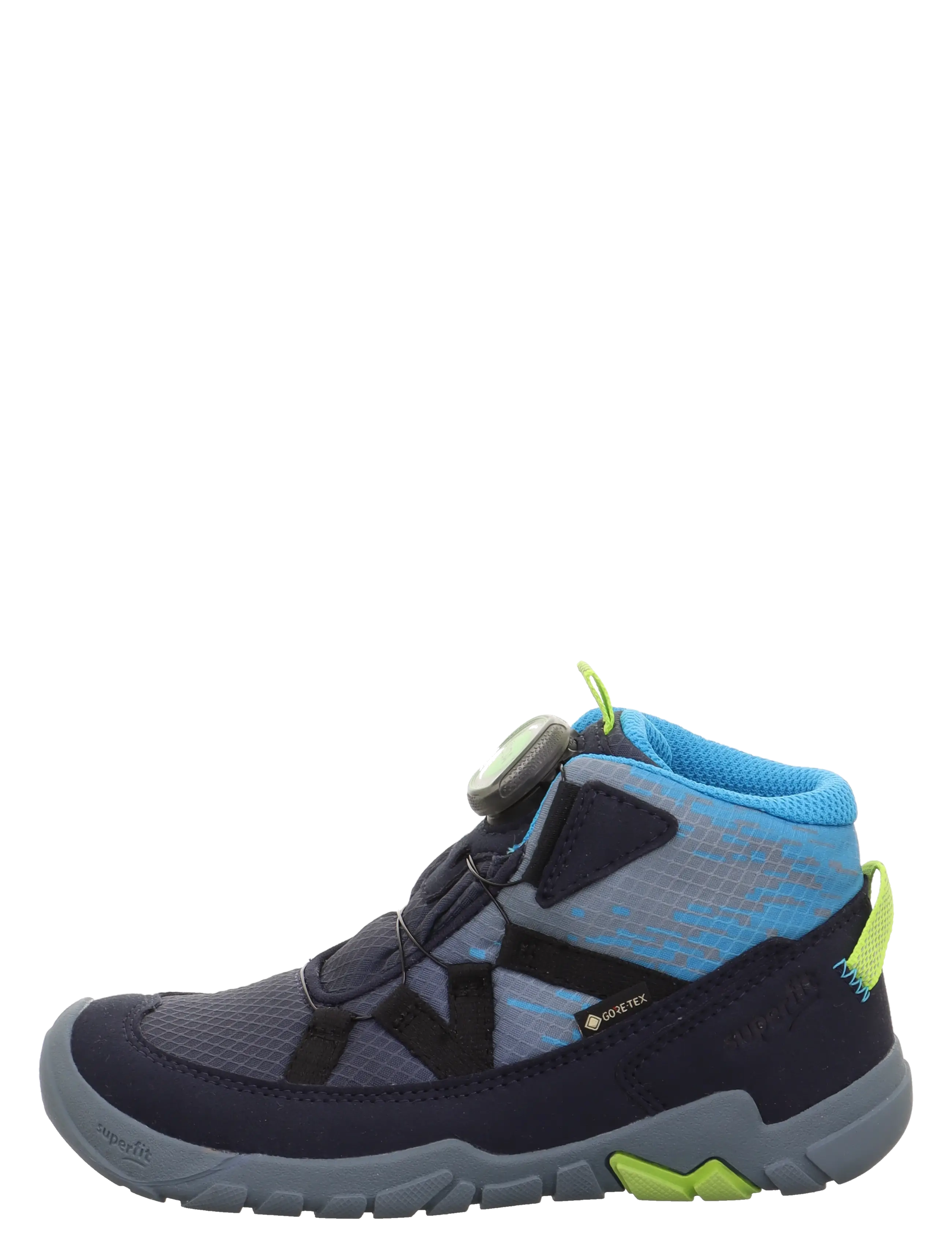 Superfit TRACE Barefoot GTX - Vintersport - BLUE / LIGHT GREEN / navy