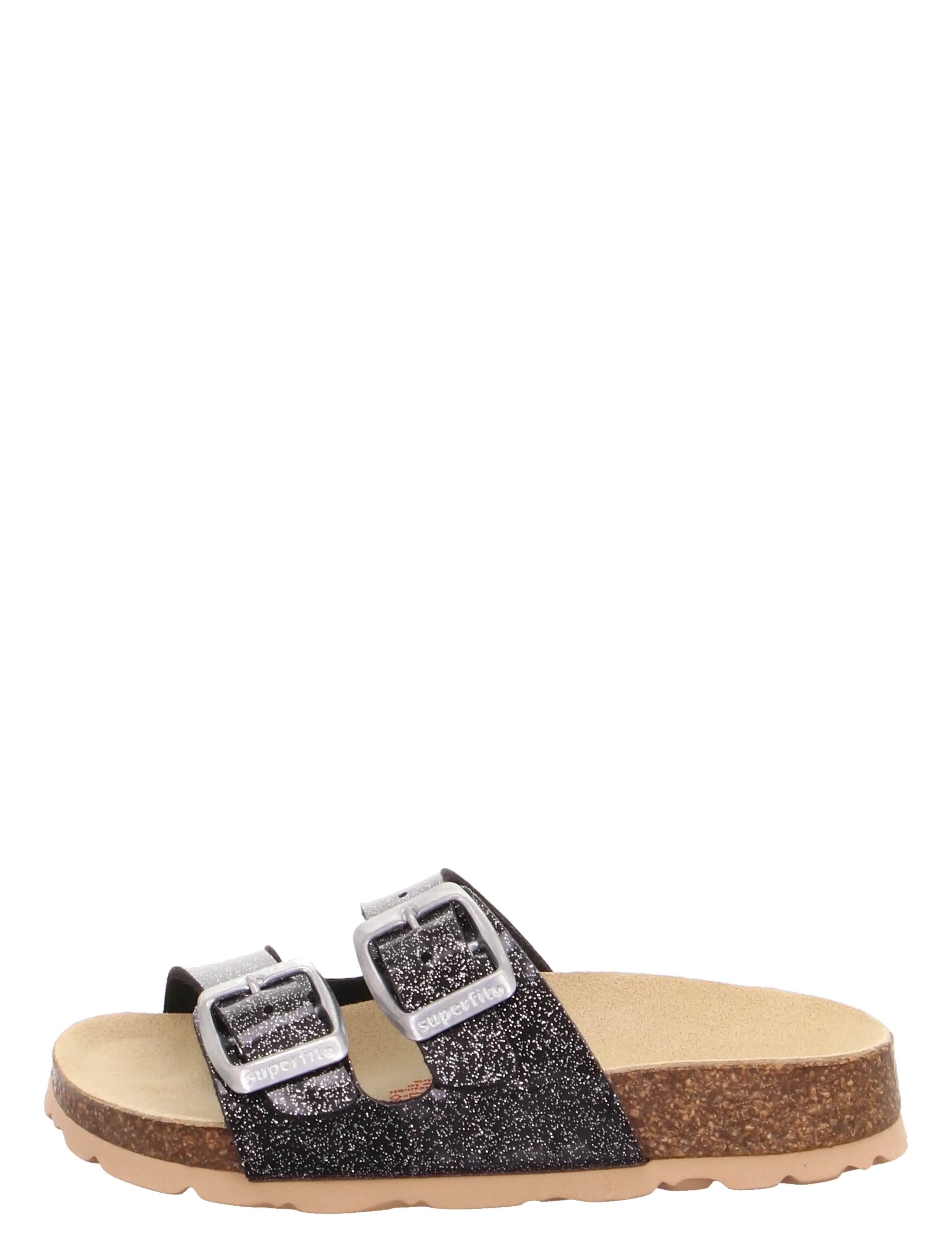 Superfit - FUSSBETTPANTOFFEL - sandalen - black/silver - 1