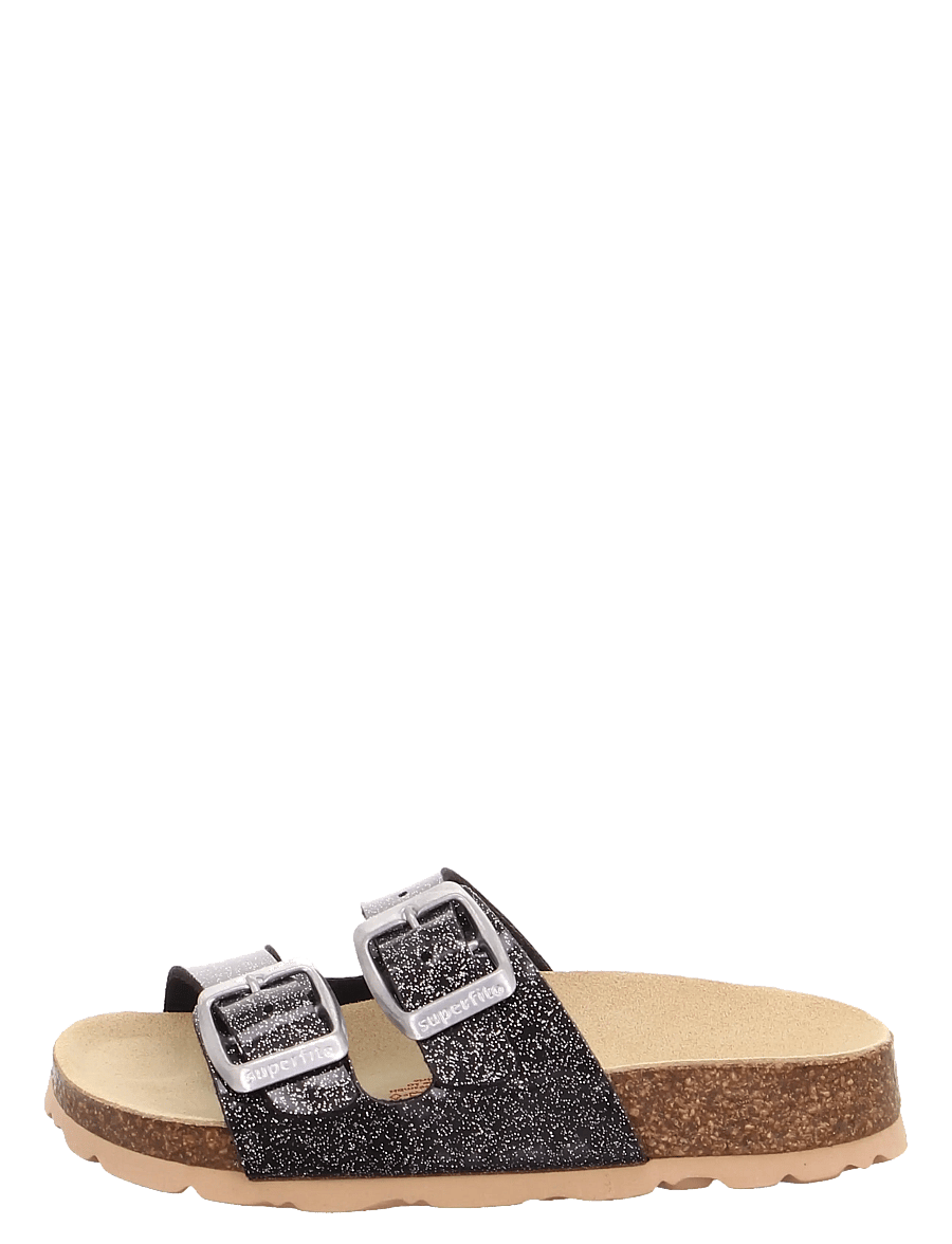 Superfit - FUSSBETTPANTOFFEL - sandalen - black/silver - 1