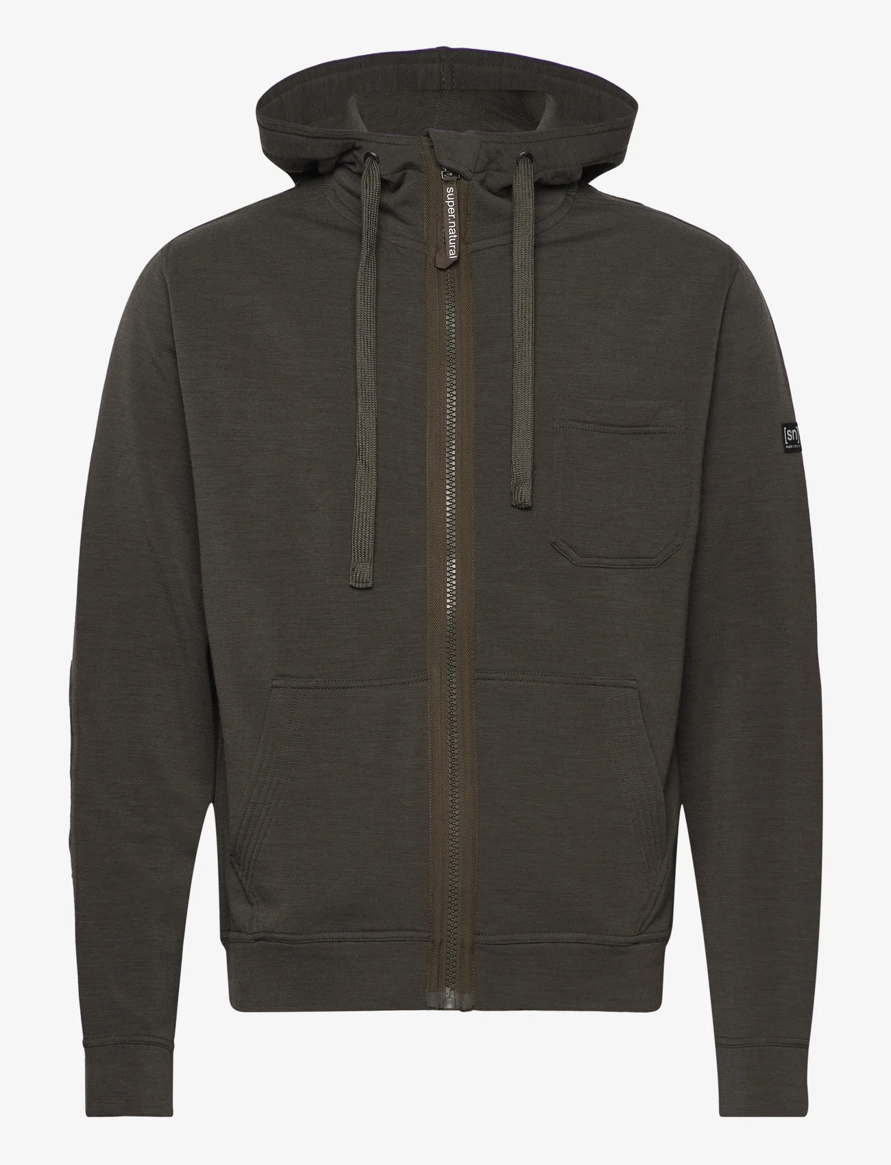 super.natural - M SOLUTION HOODIE - mid layer jackets - black ink - 0