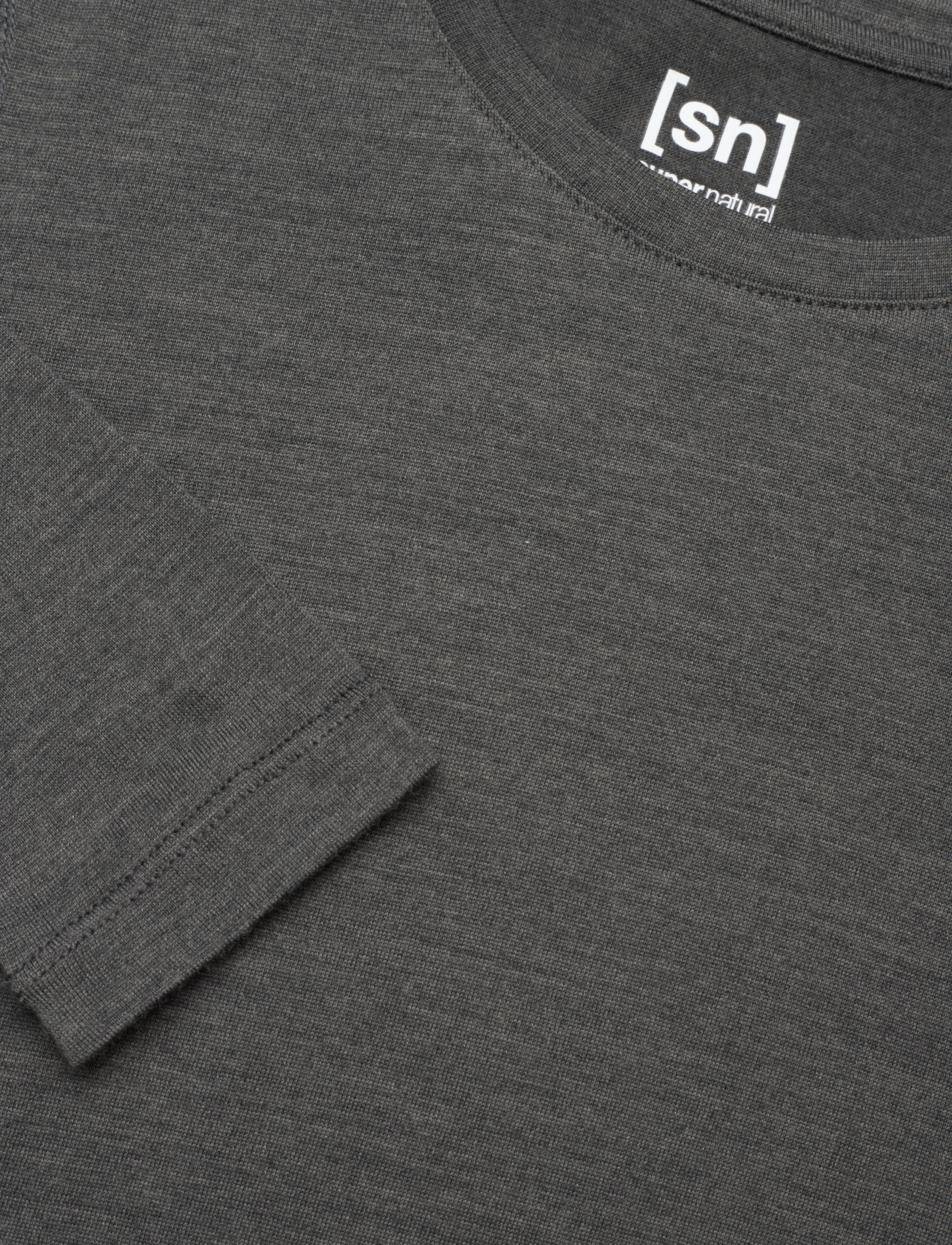 super.natural - W BASE CREW NECK 230 - pirate grey melange - 2
