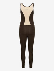 super.natural - W LIQUID FLOW OVERALL - running & training tights - wren/oyster grey - 1