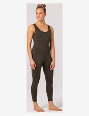 super.natural - W LIQUID FLOW OVERALL - running & training tights - wren/oyster grey - 2