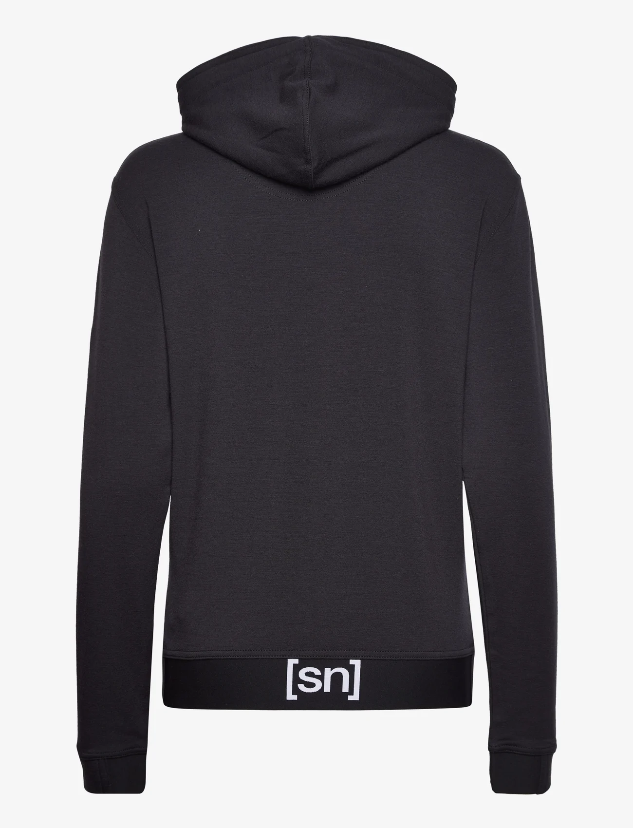 super.natural - W SOLUTION HOODIE - mid layer jackets - jet black - 1