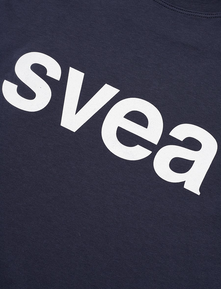 Svea - SMAustin Boxy Logo SS T-Shirt - kurzärmelige t-shirts - navy - 2
